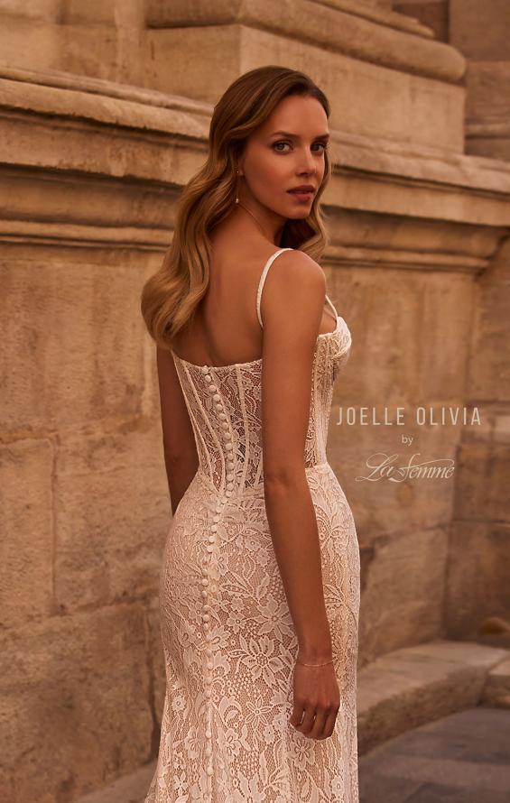 Picture of: Soft Lace Wedding Gown with Flattering Corset Bodice and Illusion Waist in IIINI, Style: J2243, Detail Picture 2