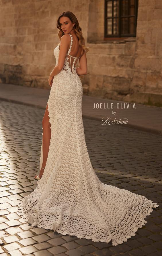 Picture of: Crochet Lace Fitted Boho Wedding Dress with Slit in WIII, Style: J2282, Main Picture