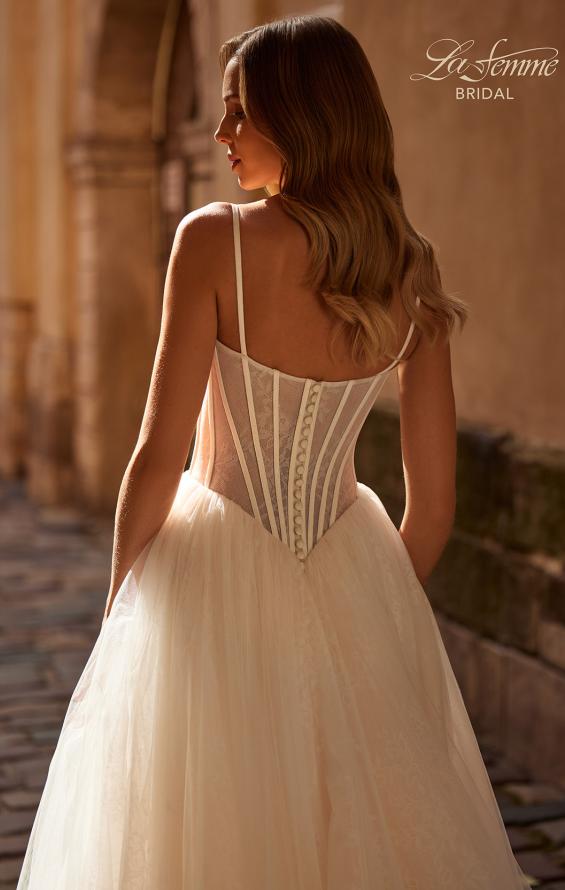 Picture of: Elegant Bridal Gown with Corset Bodice and Full A-line Skirt in IIIIII, Style: B1382, Detail Picture 2