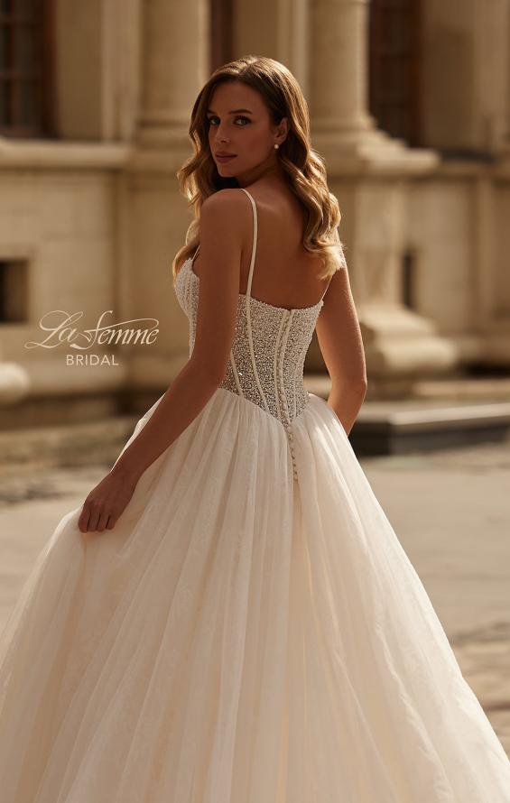 Picture of: Romatic Wedding Dress with Pearl Beaded Corset and Full Skirt in IIINI, Style: B1392, Detail Picture 2