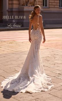 Picture of: Luxurious Lace Wedding Gown with V Neckline And Illusion Back in ivory, Style: J2255, Main Picture