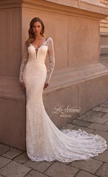 Picture of: Gorgeous Floral Beaded Wedding Dress with Long Sleeves in IIINII, Style: B1265, Main Picture